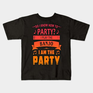 Banjo Player Party Kids T-Shirt